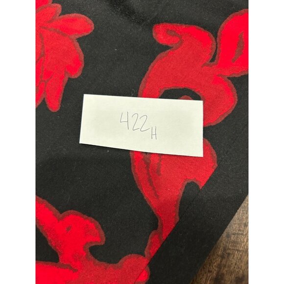 Sigrid Olsen Sport Women's Black Red Floral Print Pants Size 8 - Picture 7 of 8